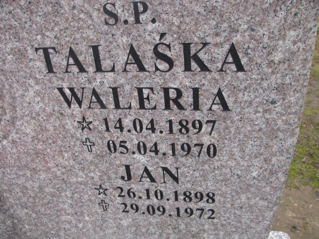 Waleria Talaśka 1897 Luzino - Grobonet - Wyszukiwarka osób pochowanych