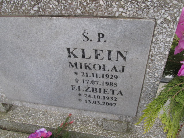 Mikołaj Klein 1929 Luzino - Grobonet - Wyszukiwarka osób pochowanych