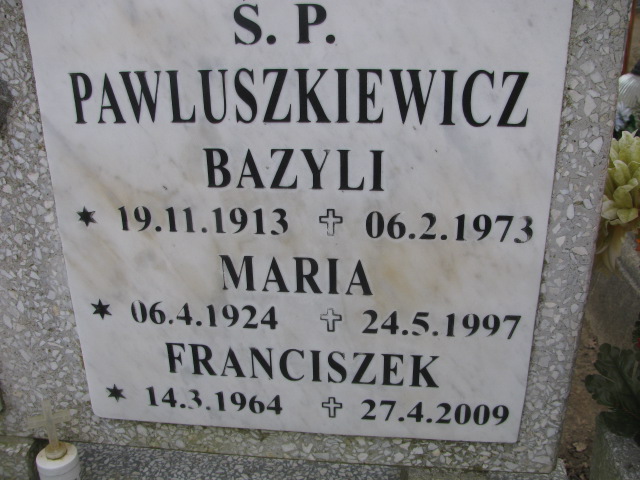 Maria Pawluszkiewicz 1924 Luzino - Grobonet - Wyszukiwarka osób pochowanych