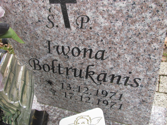 Iwona Bołtrukanis 1971 Luzino - Grobonet - Wyszukiwarka osób pochowanych