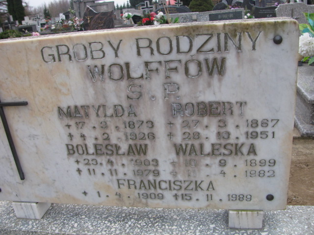 Franciszka Wolff 1909 Luzino - Grobonet - Wyszukiwarka osób pochowanych