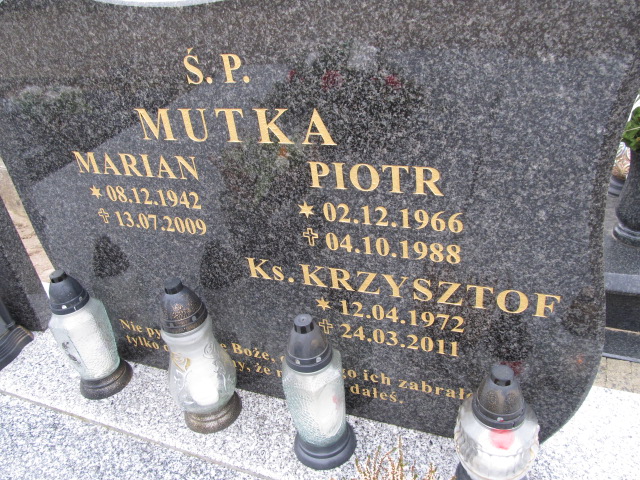 Piotr Mutka 1966 Luzino - Grobonet - Wyszukiwarka osób pochowanych