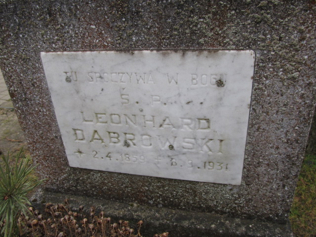 Leonhard Dąbrowski 1859 Luzino - Grobonet - Wyszukiwarka osób pochowanych