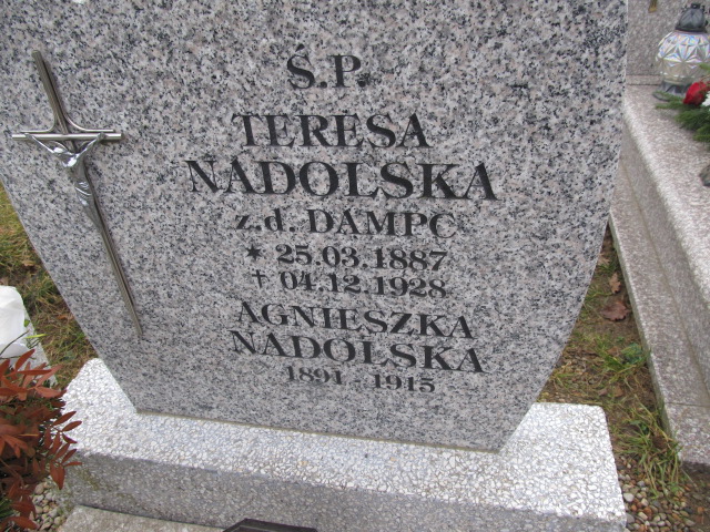 Agnieszka Nadolska 1890 Luzino - Grobonet - Wyszukiwarka osób pochowanych