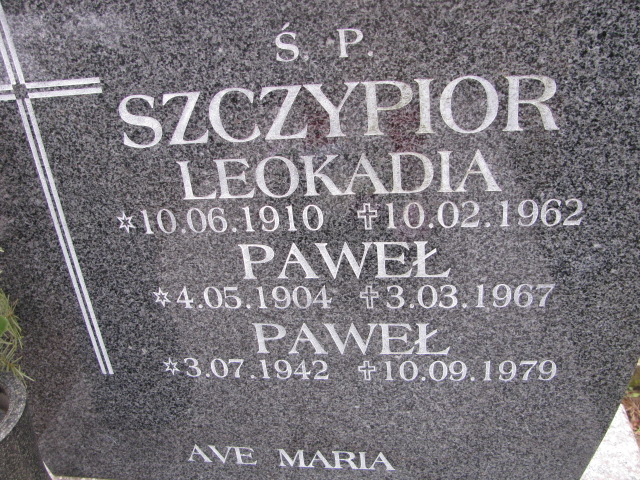 Leokadia Szczypior 1910 Luzino - Grobonet - Wyszukiwarka osób pochowanych
