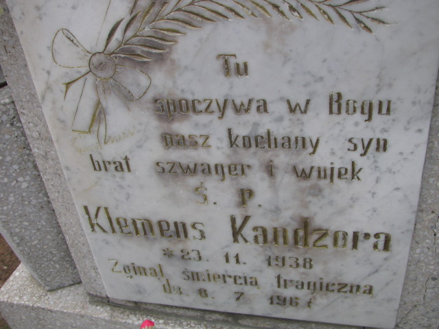 Klemens Kandzora 1938 Luzino - Grobonet - Wyszukiwarka osób pochowanych