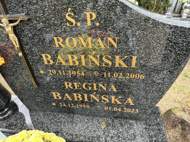 Regina Babińska 1958 Luzino - Grobonet - Wyszukiwarka osób pochowanych
