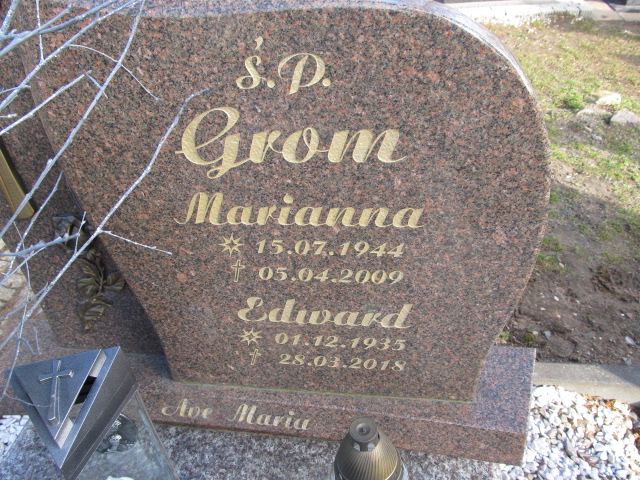 Marianna Grom 1944 Luzino - Grobonet - Wyszukiwarka osób pochowanych